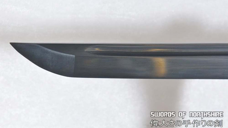 Hand Forged Ninjato Black Folded Steel Blade Samurai Ninja Sword