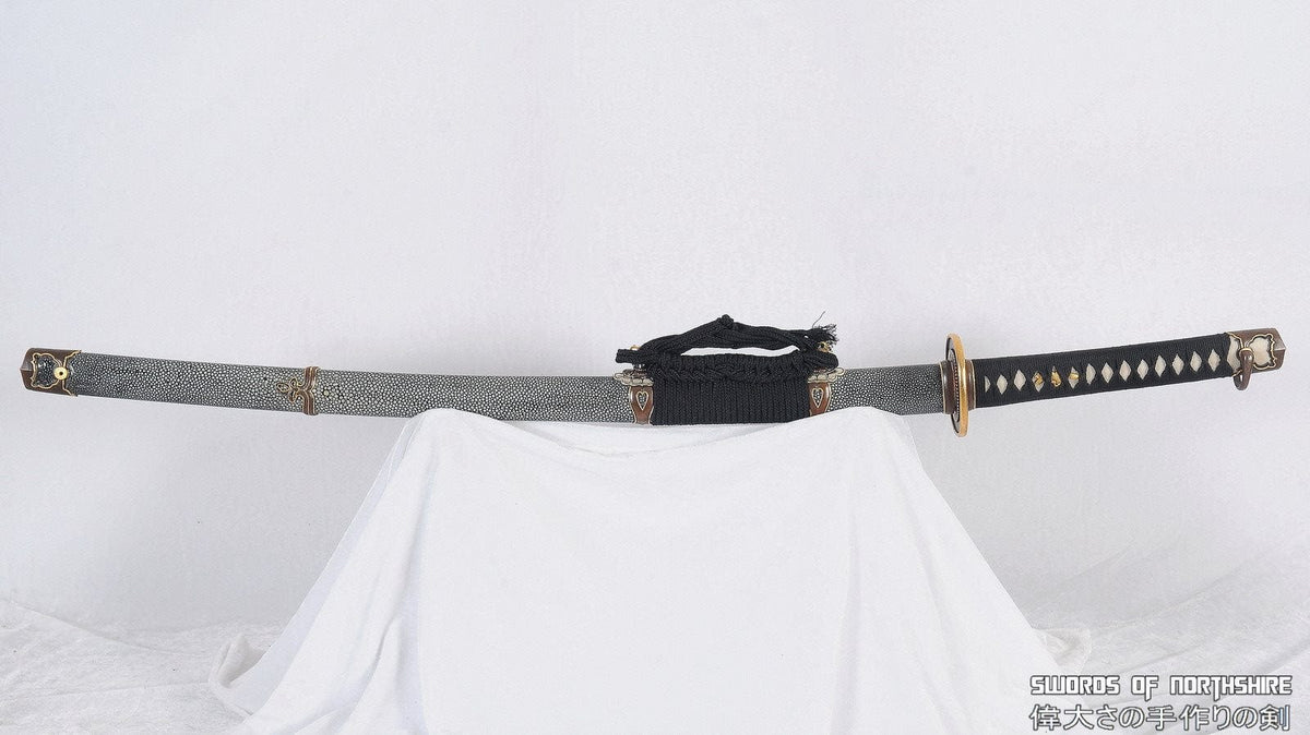 Clay Tempered & Folded 1095 Steel Rayskin Saya High Quality Japanese Samurai Tachi Sword