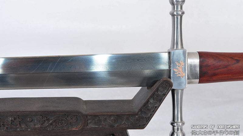 Hand Forged Folded Damascus Steel Medieval Claymore Feudal European Straight Broadsword