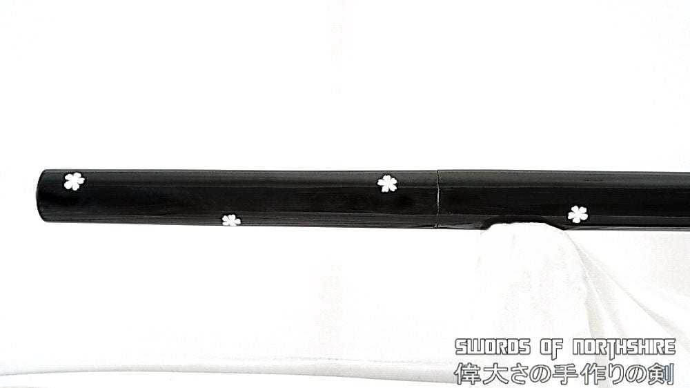 1095 Steel Clay Tempered Shirasaya Hand Painted Saya Straight