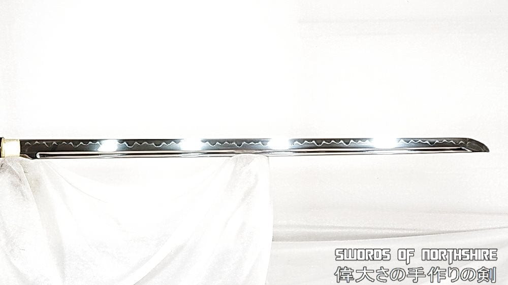 1095 Steel Clay Tempered Shirasaya Hand Painted Saya Straight
