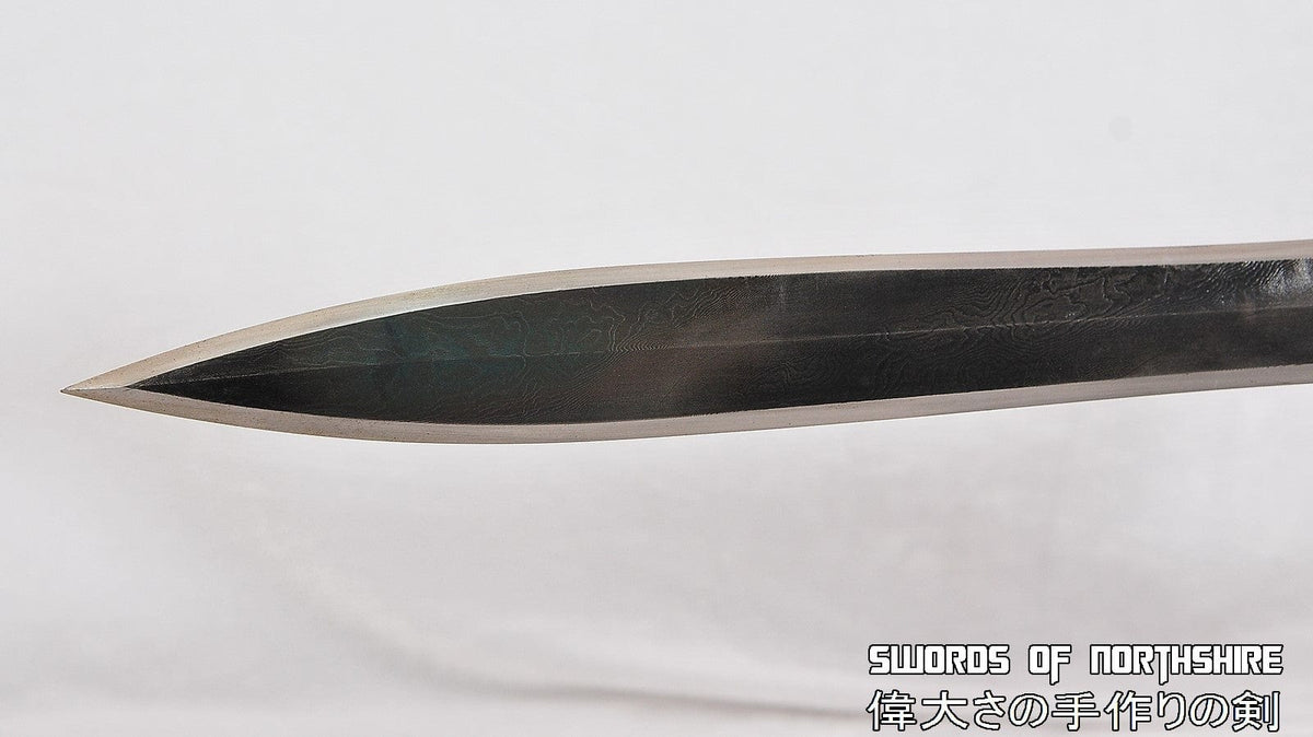 Steel Jutsu S?jutsu Hoko Yari Straight Japanese Spear Black Folded Steel Blade 39 ...