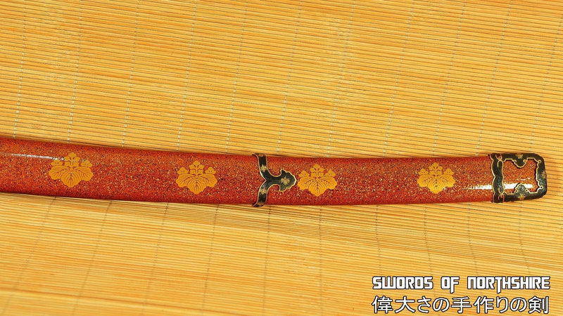 Clay Tempered & Folded 1095 Steel Gold-Plated Copper Fittings Japanese Samurai Tachi Sword