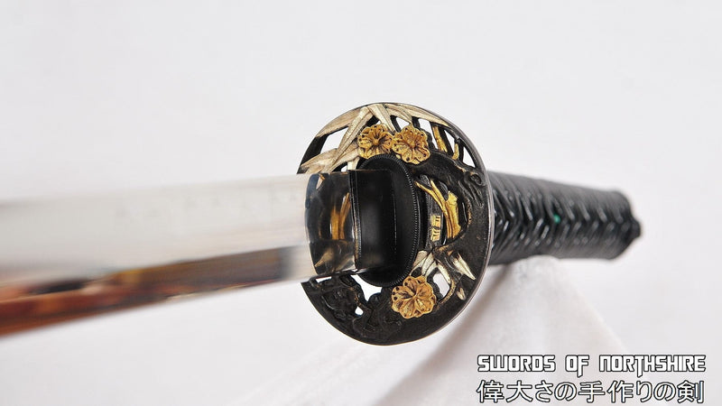 1095 High Carbon Steel Clay Tempered O-Kissaki Rayskin Wrapped Saya Samurai Katana Sword