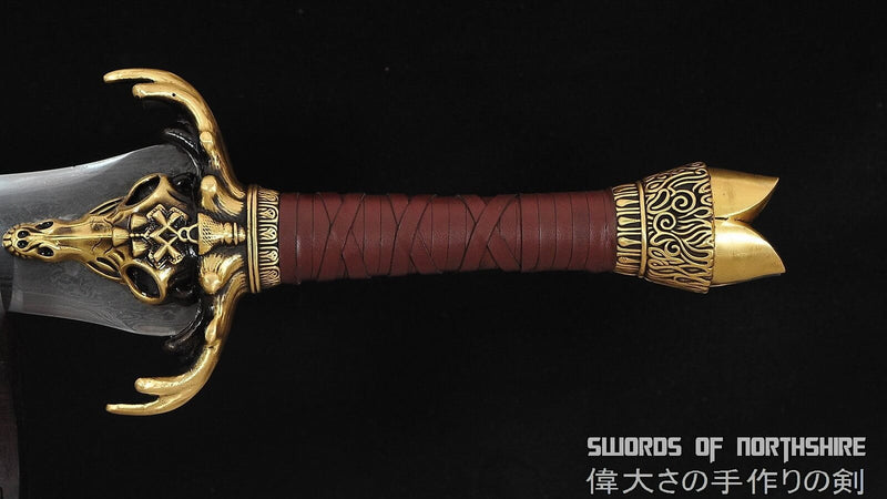 Hand Forged Folded High Carbon Steel Fully Functional Conan the Destroyer Father's Sword