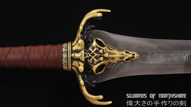 Hand Forged Folded High Carbon Steel Fully Functional Conan the Destroyer Father's Sword