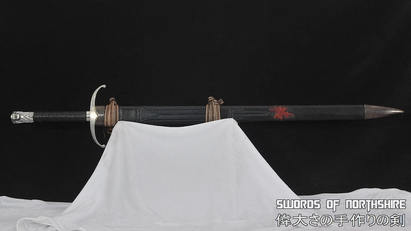 Hand Forged 1095 High Carbon Steel Fully Functional European Broad-Sword with Scabbard