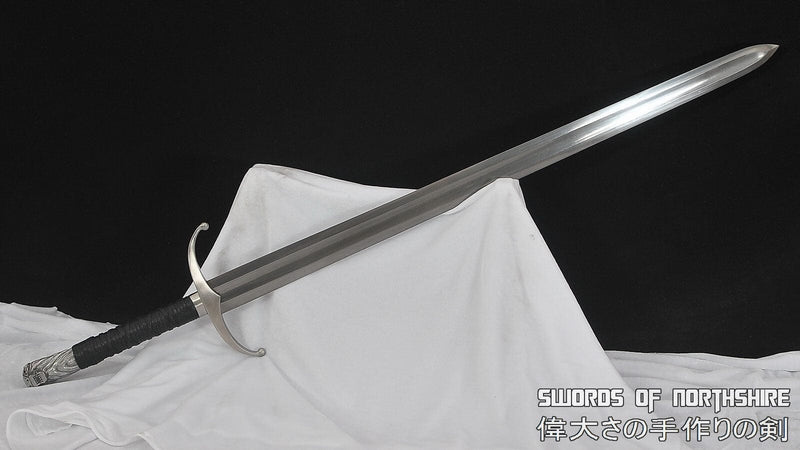 Hand Forged 1095 High Carbon Steel Fully Functional European Broad-Sword with Scabbard