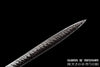 Sojutsu Japanese 35" Spear Hand Forged Hammer Marks Folded Steel w/ Leather Sheath