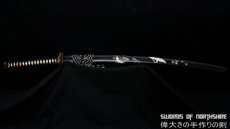 Swan 1095 High Carbon Steel Clay Tempered & Folded Japanese Samurai Sword Battle Ready Katana