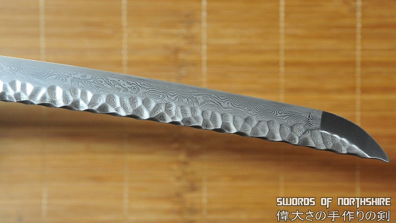 Hand Forged Hammered Spine Folded Steel Japanese Samurai Sword Battle Ready Katana