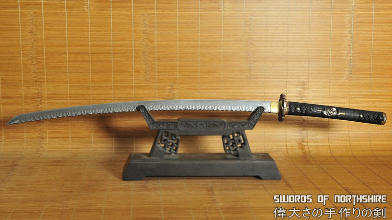 Hand Forged Hammered Spine Folded Steel Japanese Samurai Sword Battle Ready Katana