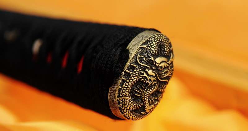 Hand Forged Red Folded Steel Samurai Sword Dragon Katana