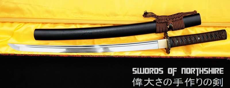 1095 High Carbon Steel Clay Tempered Samurai Wakizashi Sword