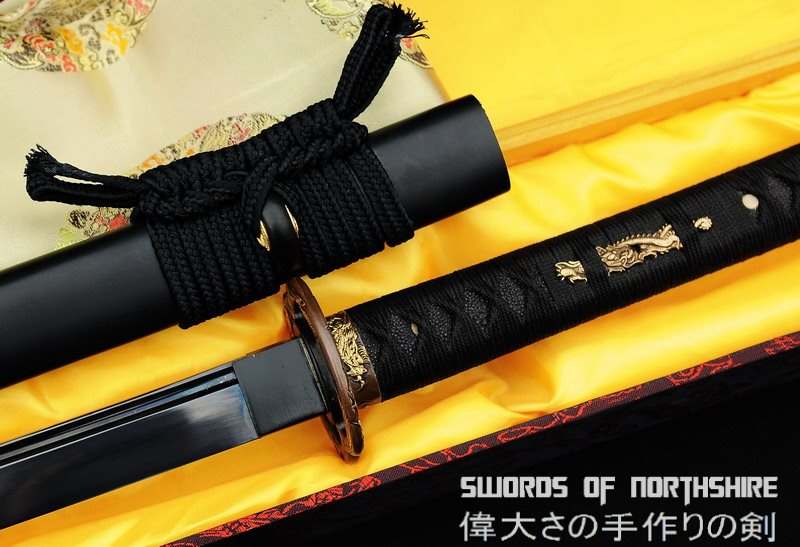 Hand Forged Black Folded Steel Samurai Katana Sword