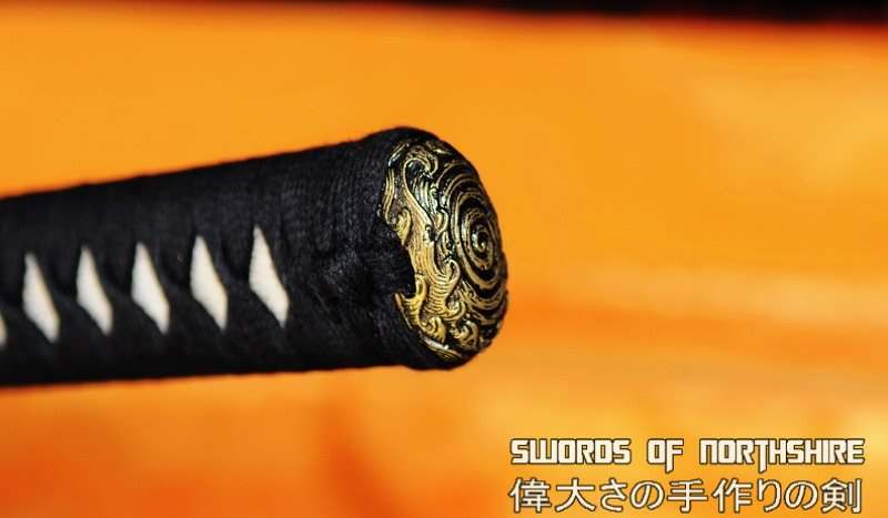 Hand Forged Folded Steel Straight Blade Katana Ninjato Wave Chokuto Sword