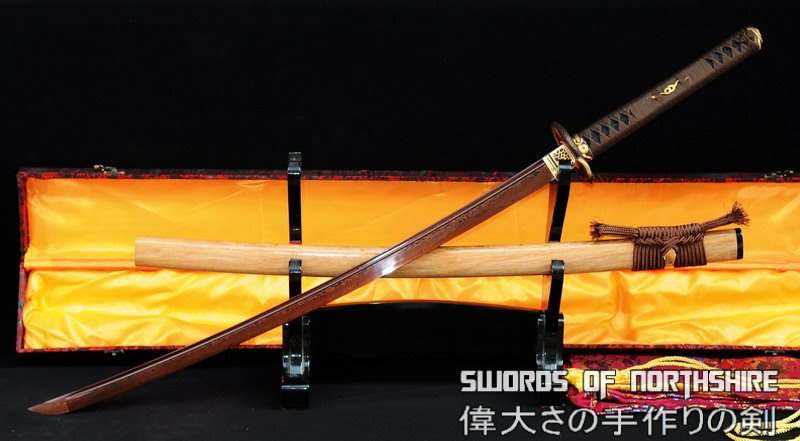 Hand Forged Red Folded Steel Serpent Katana Samurai Sword