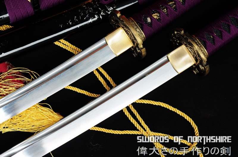Hand Forged Folded Steel Katana & Wakizashi Samurai Sword Set