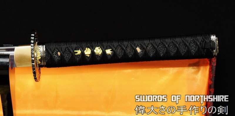 Hand Forged Folded Steel Blade Samurai Sword Golden Crane Katana