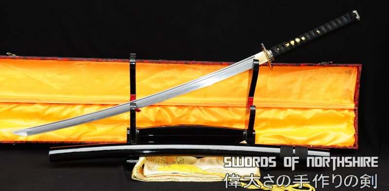 Hand Forged Folded Steel Blade Samurai Sword Golden Crane Katana