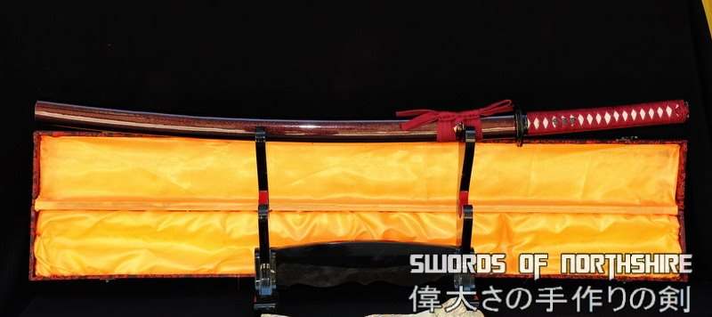 1095 High Carbon Steel Clay Tempered Samurai Sword Koi Akairo Katana