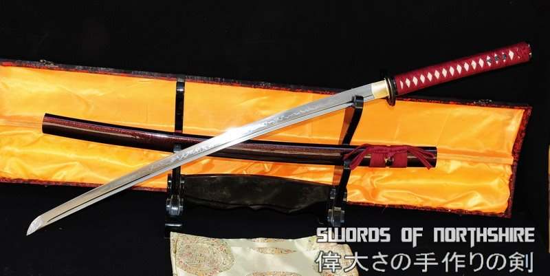 1095 High Carbon Steel Clay Tempered Samurai Sword Koi Akairo Katana