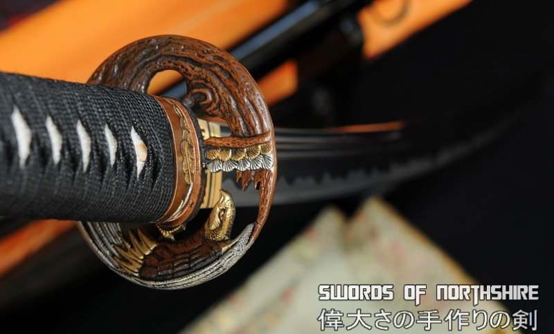 Hand Forged 1095 High Carbon Steel Unokubi Zukuri Eagle Katana