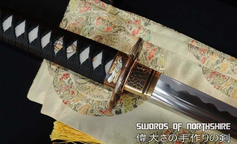 Hand Forged 1095 High Carbon Steel Unokubi Zukuri Eagle Katana