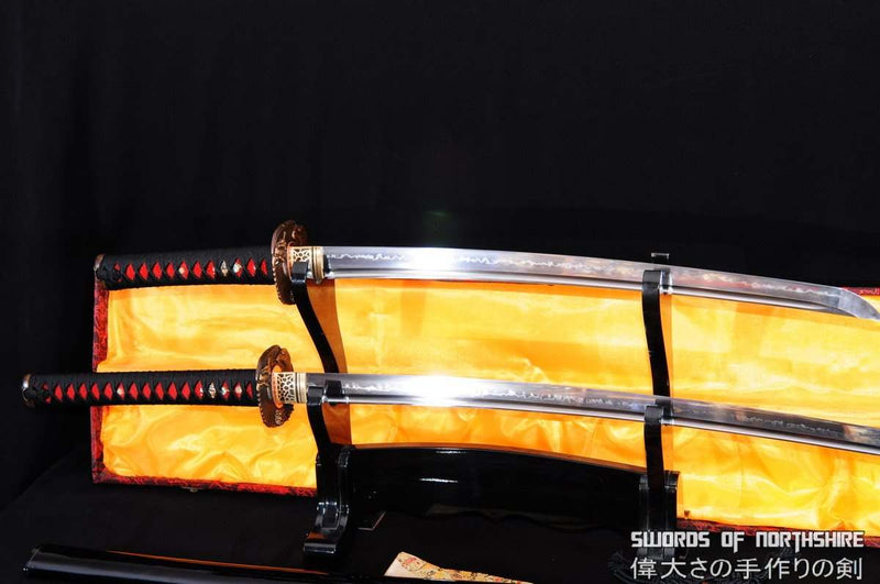 1095 High Carbon Steel Clay Tempered Samurai Sword Daisho Set Katana & Wakizashi