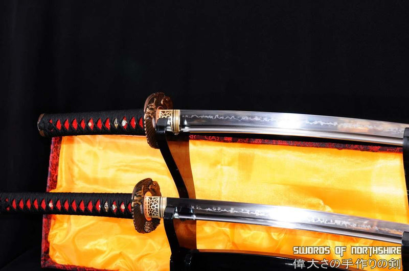 1095 High Carbon Steel Clay Tempered Samurai Sword Daisho Set Katana & Wakizashi