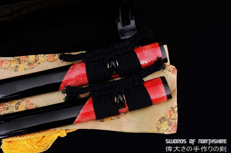 1095 High Carbon Steel Clay Tempered Samurai Sword Daisho Set Katana & Wakizashi