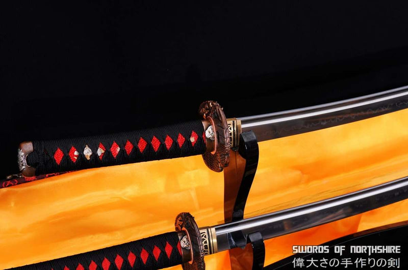 1095 High Carbon Steel Clay Tempered Samurai Sword Daisho Set Katana & Wakizashi