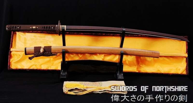 Hand Forged Red Folded Steel Tiger Katana Samurai Sword