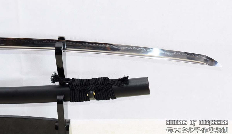 1095 High Carbon Steel Clay Tempered Silver Dragon Samurai Katana Sword