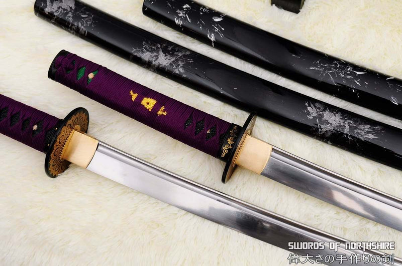 Hand Forged Folded Steel Katana & Wakizashi Japanese Samurai Sword Set