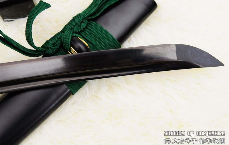 Hand Forged Black Folded Steel Custom Samurai Wakizashi Sword