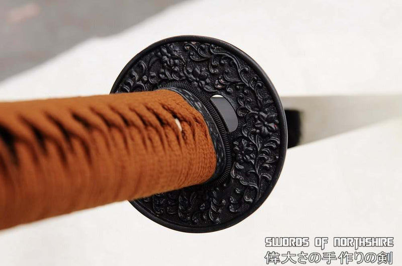 Hand Forged Black Folded Steel Damascus Ninjato Custom Ninja Sword