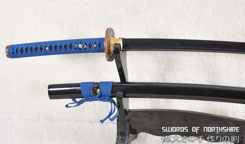 Hand Forged Black Folded Steel Katana Samurai Sword