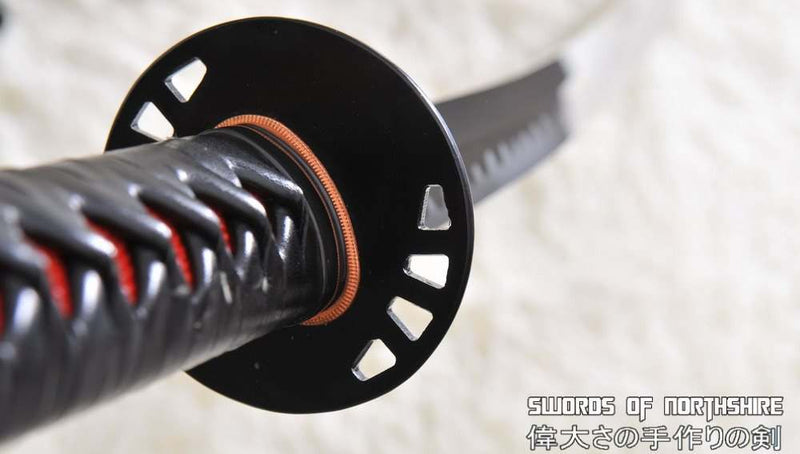 Hand Forged 1095 High Carbon Steel Samurai Katana Sword w/ Rayskin Wrapped Saya