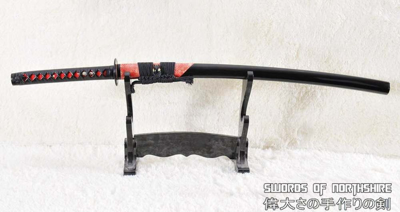 Hand Forged 1095 High Carbon Steel Samurai Katana Sword w/ Rayskin Wrapped Saya