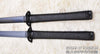 Hand Forged Black Folded Steel Gemini Twin Straight Blade Chokuto Ninja Sword Set