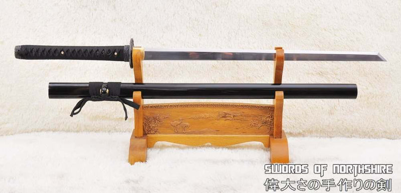 Hand Forged Tang Dao 1060 High Carbon Steel Straight Blade Katana Sword