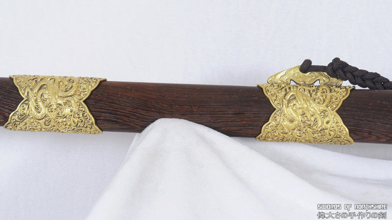 Hand Forged Folded Steel Blade Jian Kung Fu Chinese Martial Arts Tai Chi Longquan Sword