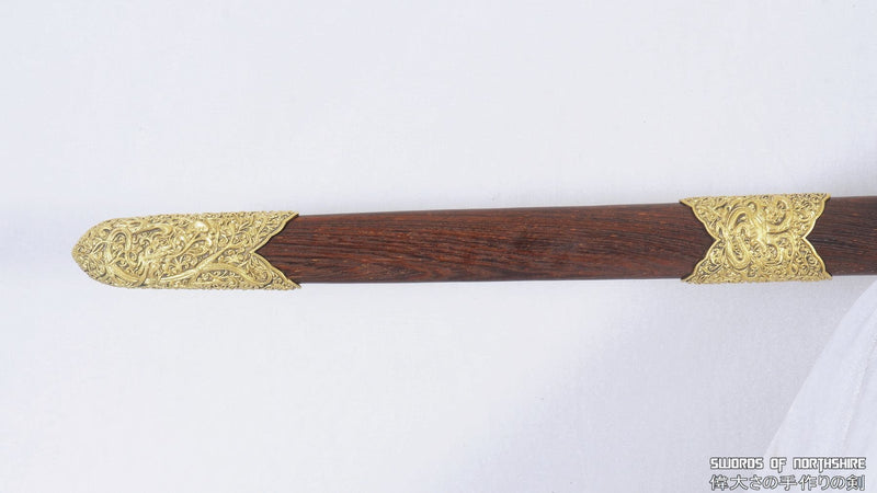 Hand Forged Folded Steel Straight Blade Jian Kung Fu Wushu Chinese Martial Arts Tai Chi Sword