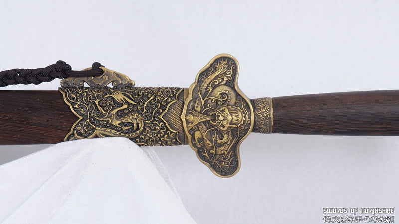 Hand Forged Folded Steel Blade Han Jian Wushu Chinese Martial Arts Kung Fu Tai Chi Sword