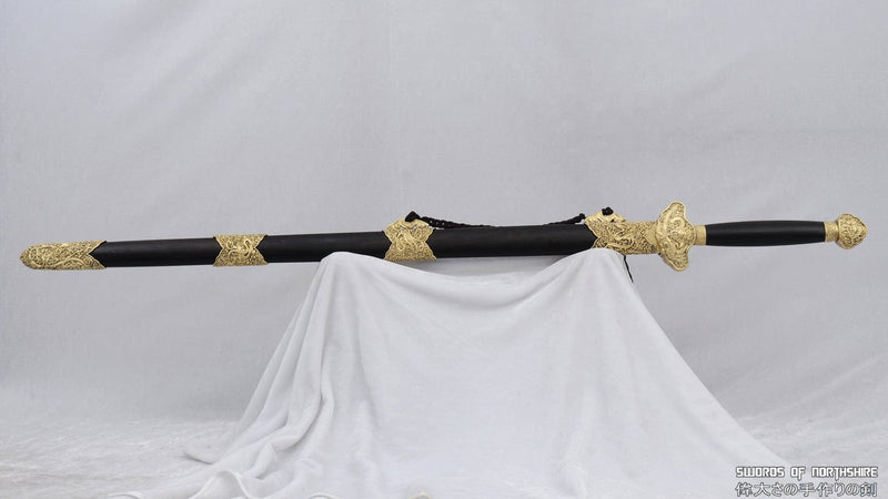 Folded Damascus Steel Blade Han Jian Kung Fu Wushu Chinese Martial Arts Tai Chi Sword