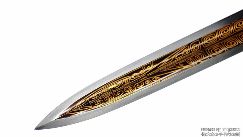 Folded Steel Blade Han Jian Rosewood Scabbard Chinese Martial Arts Kung Fu Tai Chi Sword