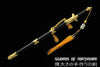 Gold Plated Luminary Damascus Steel Blade Jian Kung Fu Chinese Martial Arts Tai Chi Sword