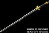 Gold Plated Luminary Damascus Steel Blade Jian Kung Fu Chinese Martial Arts Tai Chi Sword