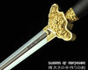 Gold Plated Luminary Damascus Steel Blade Jian Kung Fu Chinese Martial Arts Tai Chi Sword